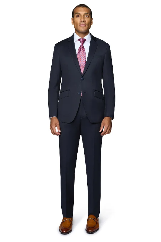 Berragamo - Reda | Modern 2-Piece Notch Solid Navy Suit