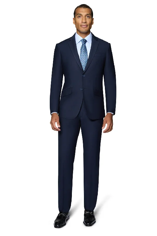 Berragamo Elegant - Faille Wool Solid Suit Slim - Navy