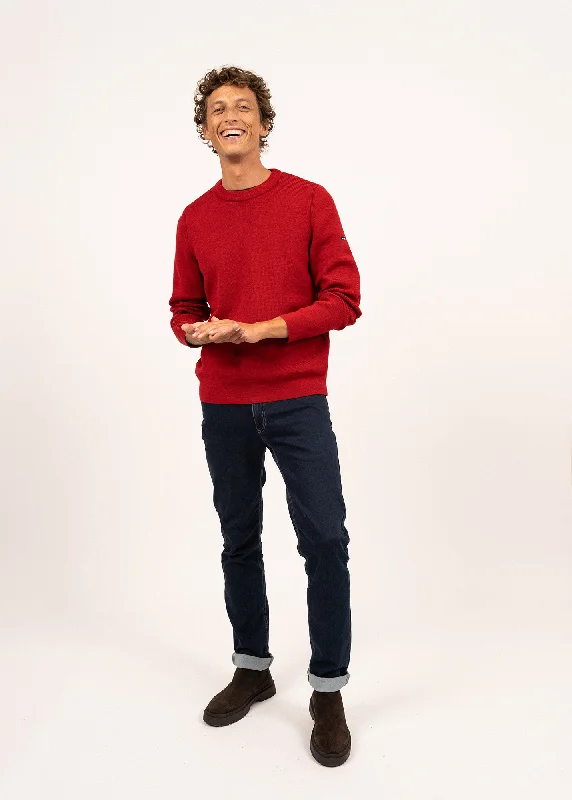 Men's Sweaters with Elastic WaistbandsLOCRONAN III - Crew Neck Sweater for Men | Straight Fit (MAROON) Men's Sweaters with Elastic WaistbandsLOCRONAN III - Crew Neck Sweater for Men | Straight Fit (MAROON)