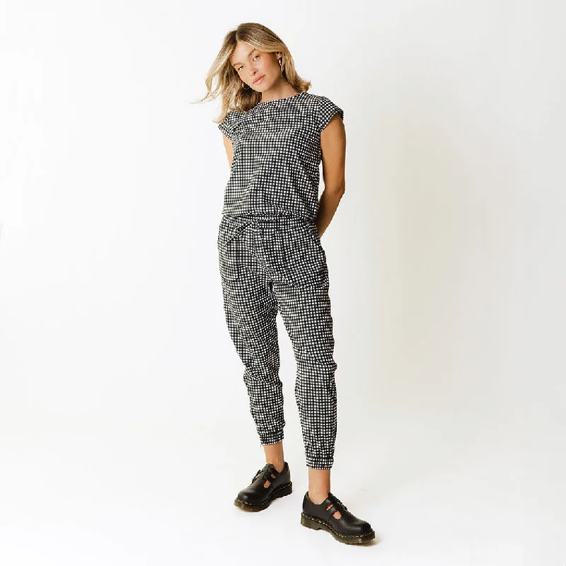 Men's Bike Shorts for CyclingBlack Check Jumpsuit