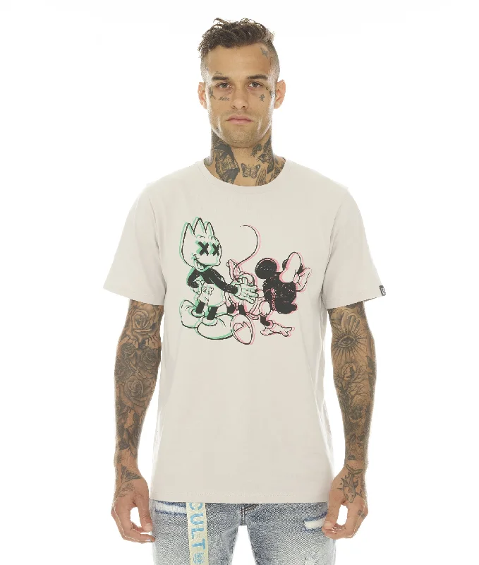 Men's Shirts with Plaid PatternsMENS T-SHIRT SLEEVE CREW NECK TEE "BAD BOY MICK"' IN SILVER GREY Men's Shirts with Plaid PatternsMENS T-SHIRT SLEEVE CREW NECK TEE "BAD BOY MICK"' IN SILVER GREY