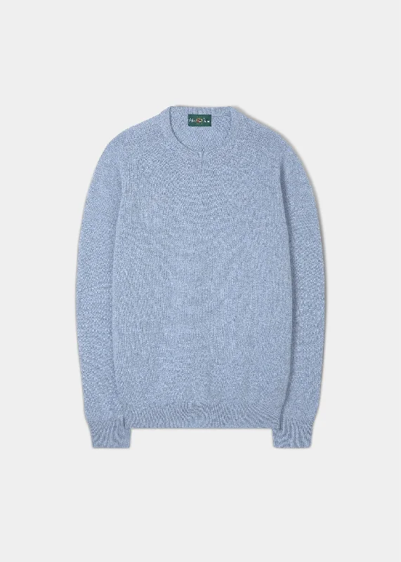 Comfortable Men's JoggersMen's Lambswool Crew Neck Jumper in Paradise Blue - Regular Fit Comfortable Men's JoggersMen's Lambswool Crew Neck Jumper in Paradise Blue - Regular Fit