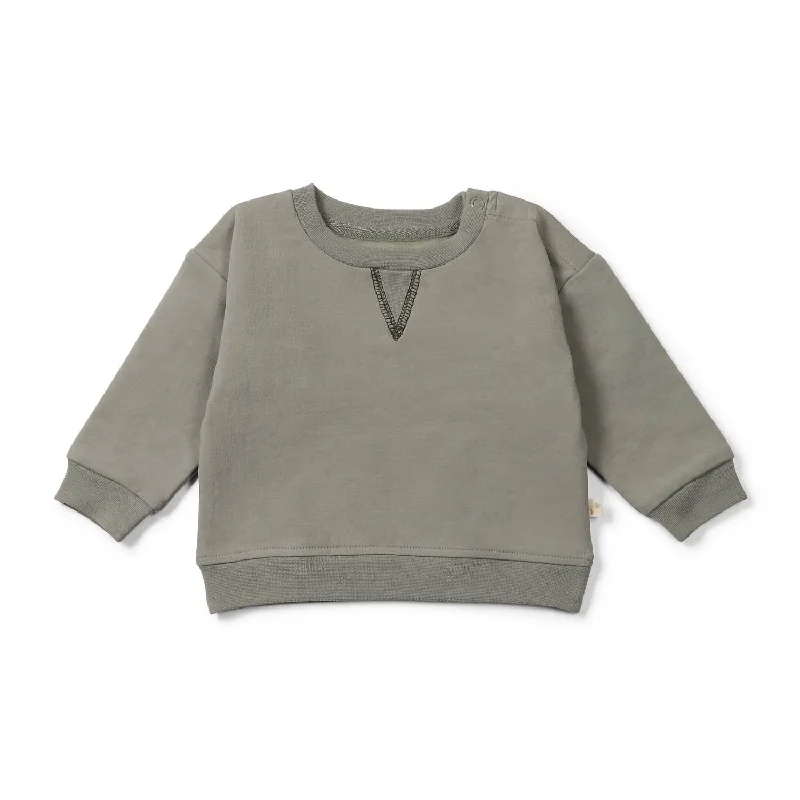 Classic Men's Button-Up ShirtsKids' Organic Cotton Sweatshirt In Olive