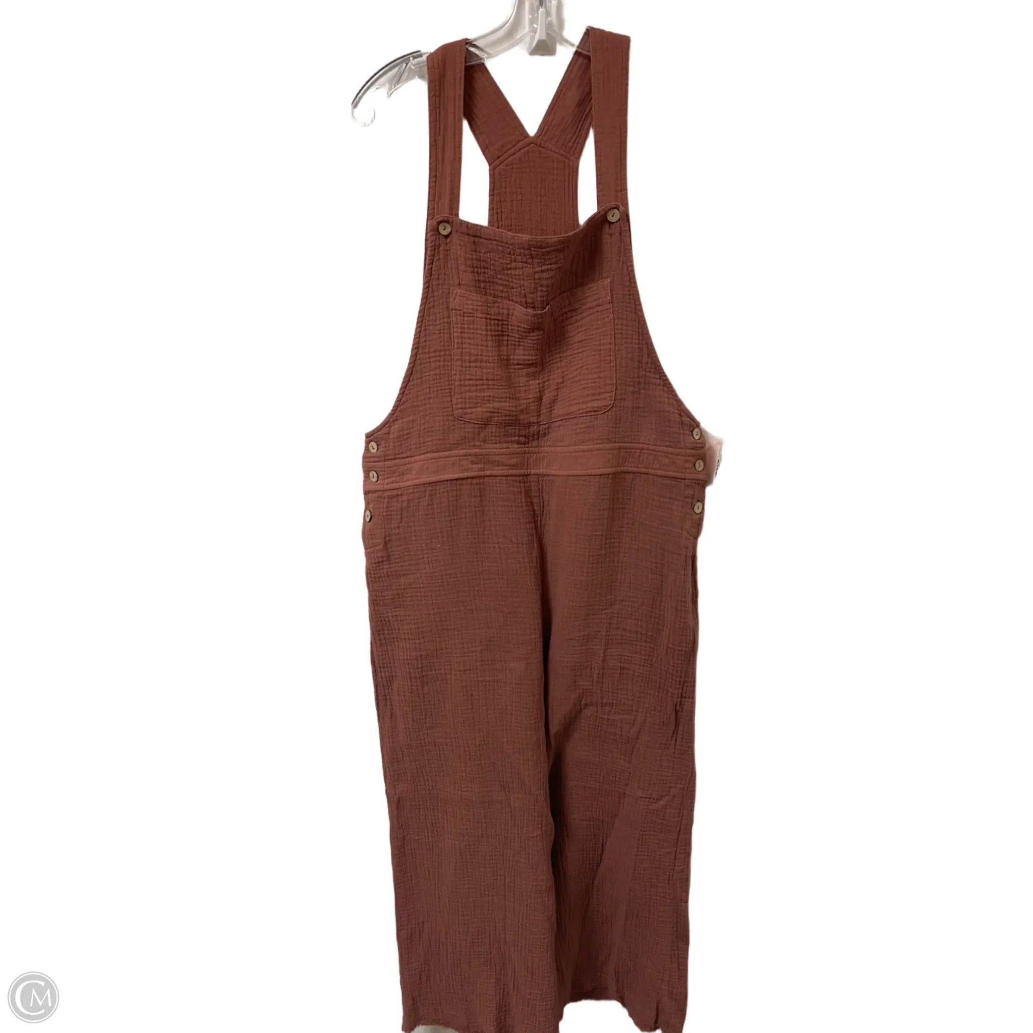 Men's Pants with SuspendersOveralls By Umgee In Orange, Size: L