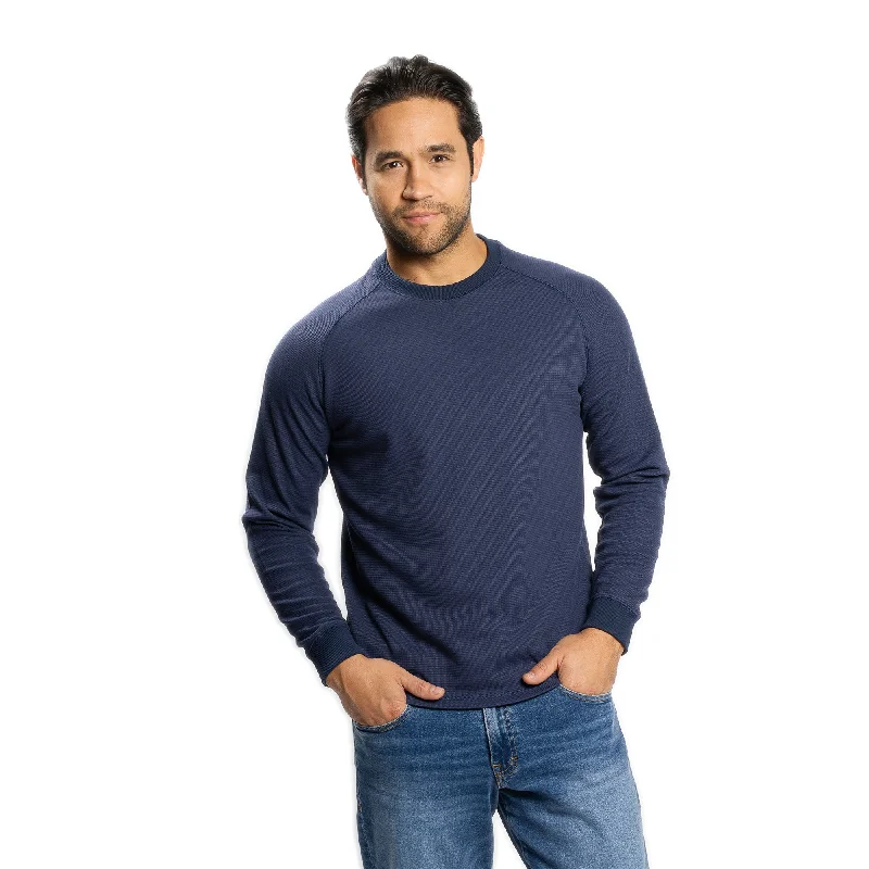 Men's Sweaters with Cable PatternsPolartec Waffle Shirts - Navy