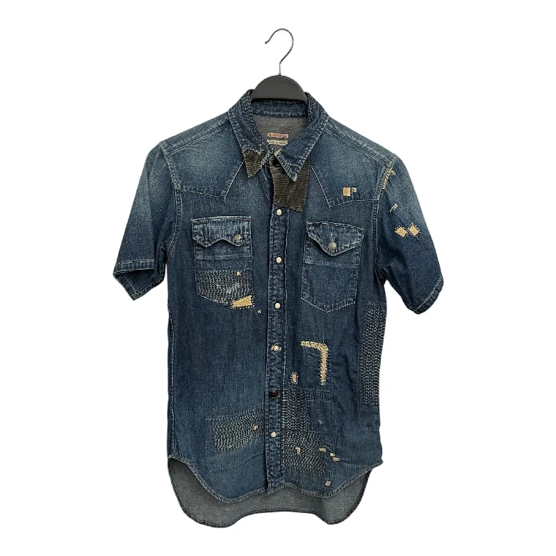 Men's Jeans for a Night OutKAPITAL/SS Shirt/2/Cotton/BLU/KDENIM WESTERN BUTTON UP