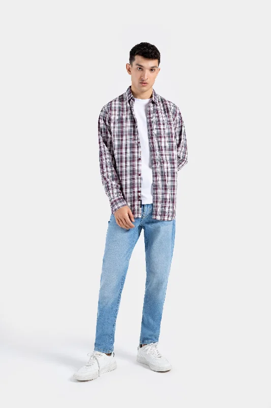 Men's Tennis Shirts for Court ComfortCotton Checkered Shirt