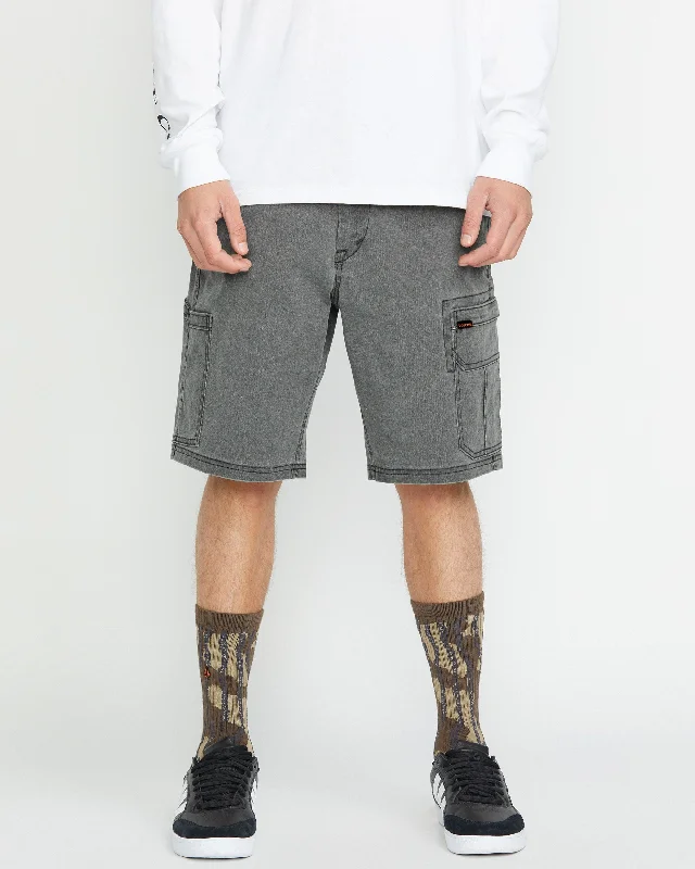 Men's Pants with Graphic PrintsVolcom Workwear Gage Work Shorts - Stealth