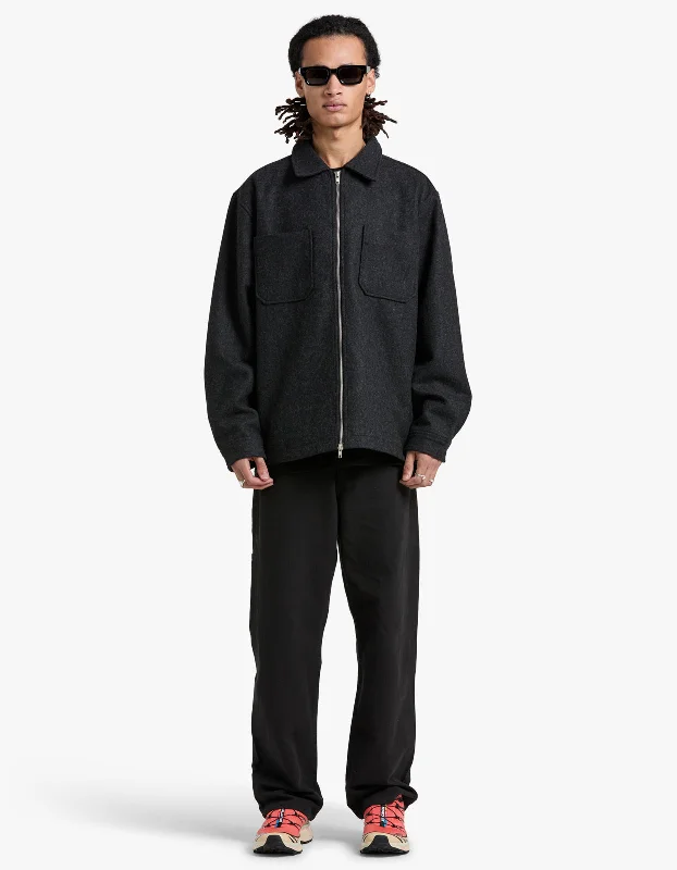 Fashionable Men's Denim JacketsMens Wool Blend Shacket - Charcoal