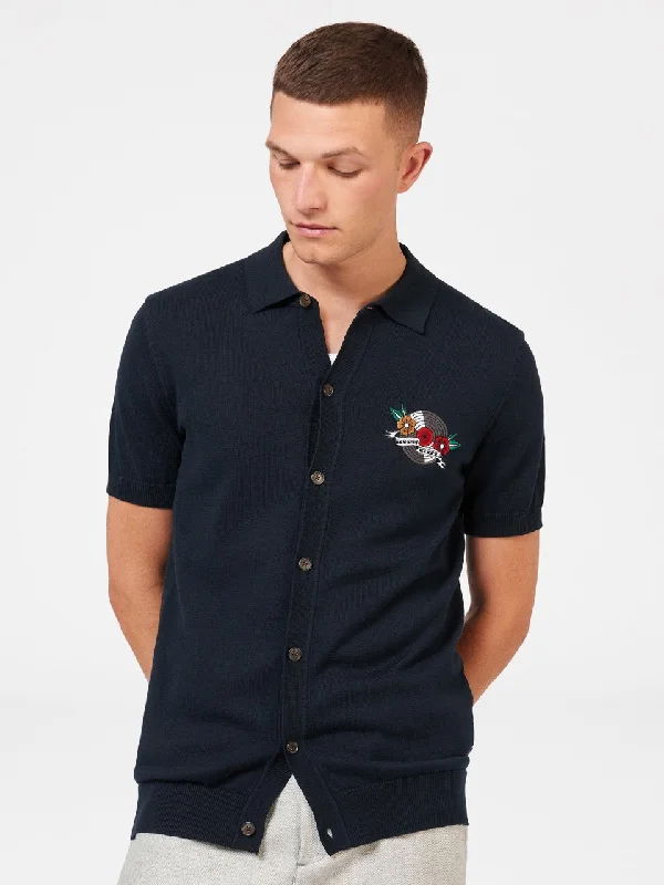 Men's Sweaters with High-Neck DesignsB by Ben Sherman London Rebels Knit Polo