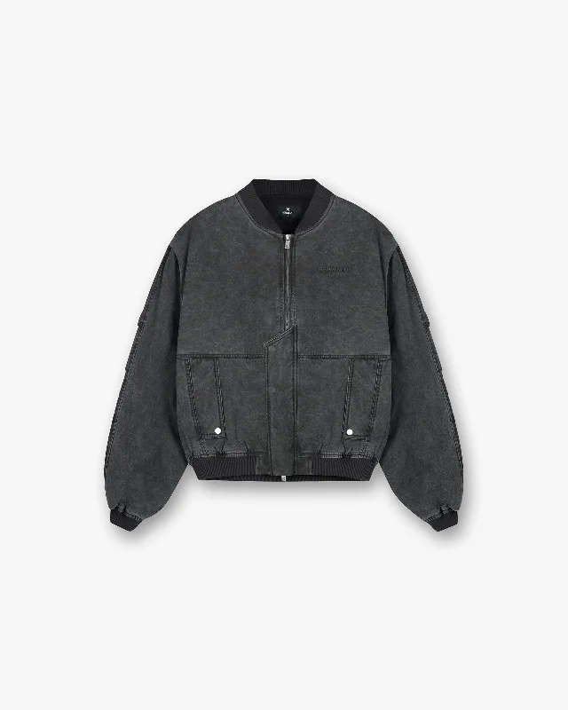 Essential Men's Puffer JacketsInset Sleeve Bomber - Stained Black