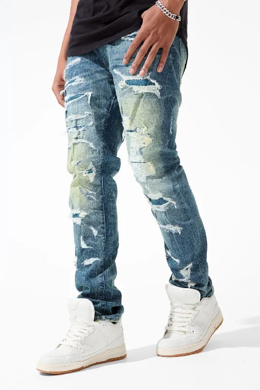 Baggy Men's JeansCollins - Black Widow Denim (Azure Gold)