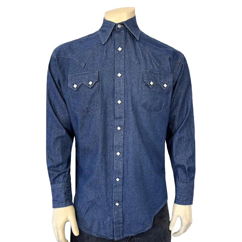 Casual Ripped Men's JeansMen's Classic Stonewashed Denim Western Shirt