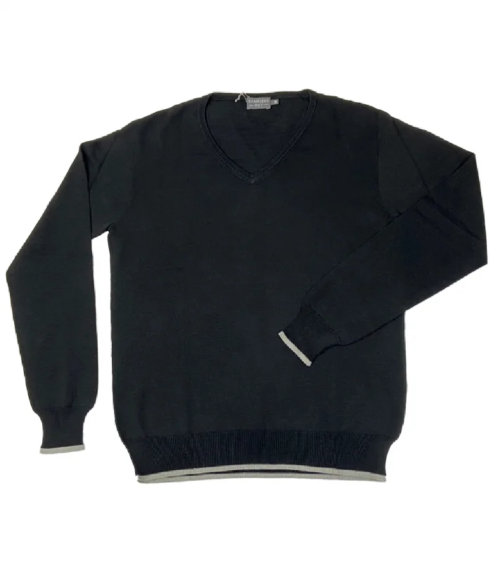 Men's Sweaters with Contrast TrimUSA V-Neck Sweater