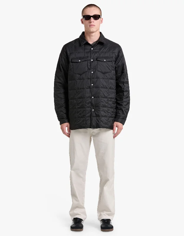 Men's Coats for Winter CampingW Pocket Down Shirt - Black