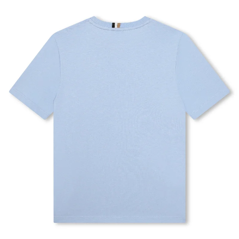 Men's Three-Quarter Sleeved TopsPale Blue T-Shirt