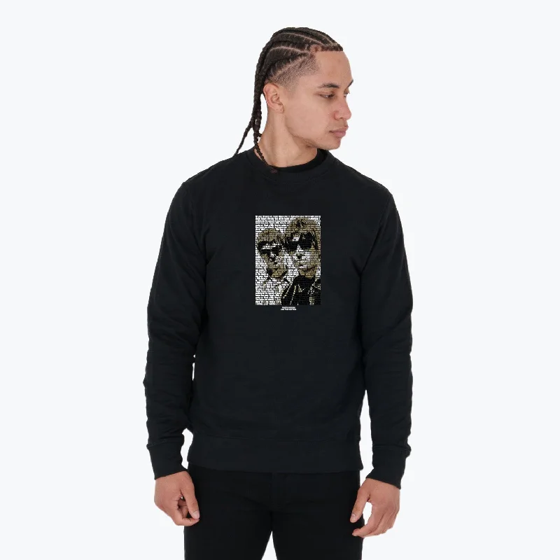 Men's Hoodies with Contrast StitchingBrother Sweatshirt Black