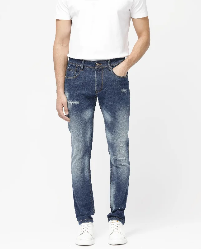 Men's Jeans in Unique PatternsRare Rabbit Mens Xian Blue Cotton Polyester Solid Slim Fit Jeans Men's Jeans in Unique PatternsRare Rabbit Mens Xian Blue Cotton Polyester Solid Slim Fit Jeans