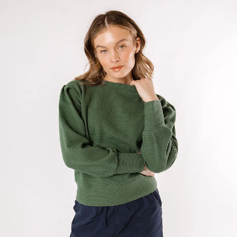 Men's Sweaters with Button-Down PlacketsAtlas Ribbed Sweater, Emerald