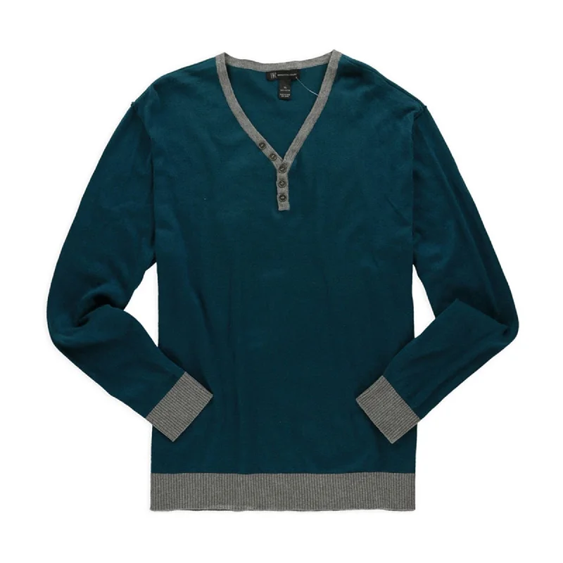 Men's Sweaters with Adjustable HemlinesI-N-C Mens Henley Pullover Sweater, Green, X-Large Men's Sweaters with Adjustable HemlinesI-N-C Mens Henley Pullover Sweater, Green, X-Large