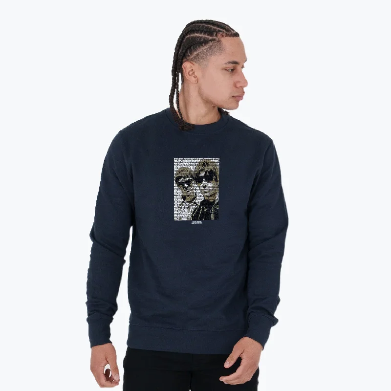 Men's Hoodies with DrawstringsBrother Sweatshirt Navy