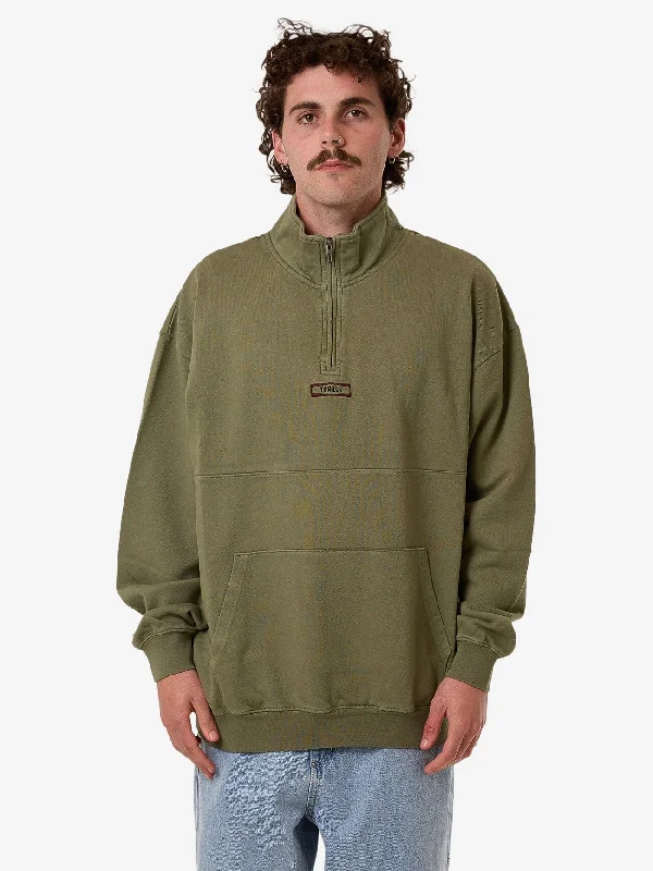 Men's Sweaters for WinterBorn to Fly Quarter Zip Fleece - Pirate Black