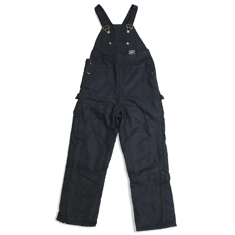 Men's Pants with Hidden ButtonsRasco FR FR2407BK Black Duck Heavy Bib