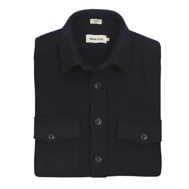 Men's Coats for Every OccasionThe Maritime Shirt Jacket in Navy Melton Wool