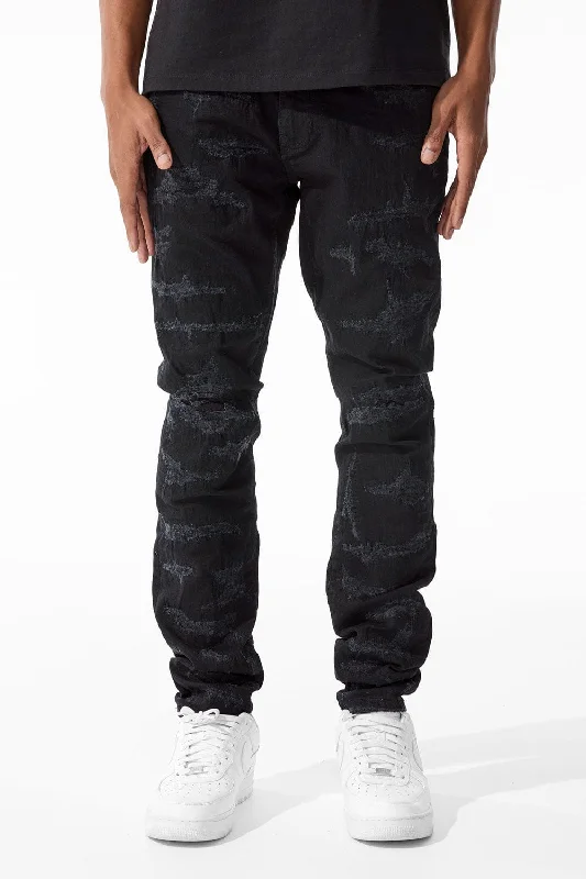Men's Jeans with a Distressed LookRoss - Bond Street Denim (Jet Black)