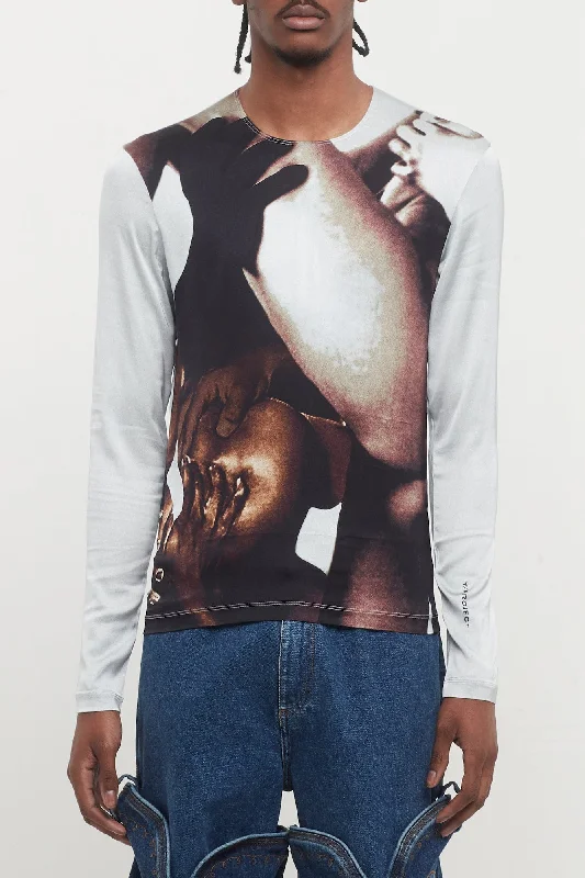 Casual Men's ChinosY/Project Mens Body Collage Fitted Top