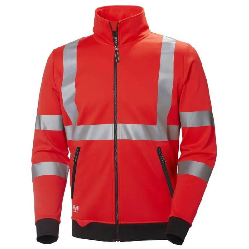 Men's Hoodies with Ribbed HemsHelly Hansen Addvis Hi Vis Zip Sweatshirt - 79112