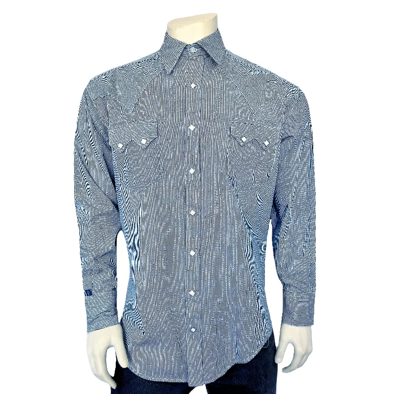 Vintage Men's JeansMen's Signature Denim Pinstripe Western Shirt