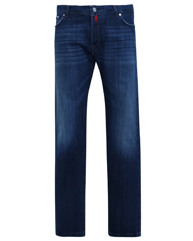 Sustainable Eco-Friendly Men's JeansSlim Fit Denim Pant in Mid Blue