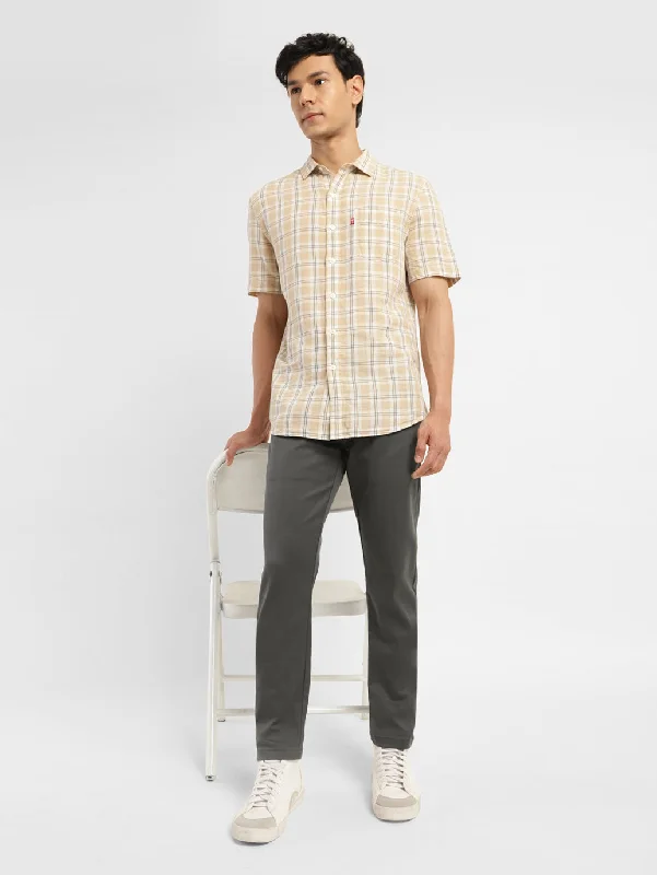 Men's Jeans for SportsMen's Grey Slim Tapered Fit Chinos