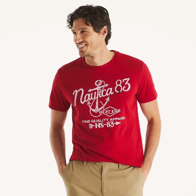Men's Shirts with Ruffled HemlinesNautica Mens Yacht Club Graphic T-Shirt