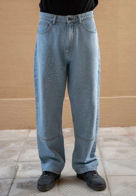 XL Men's Jeans90’s Denim Straight Fit Jeans - Light Blue Wash