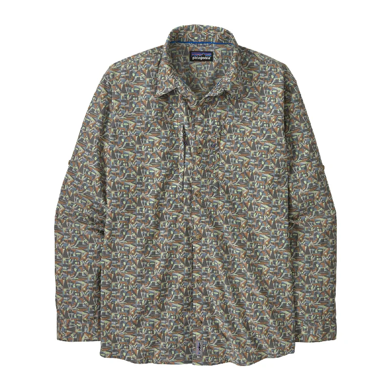 Men's Tab-Collar Shirts for a Crisp LookMen's Long-Sleeved Sun Stretch Shirt