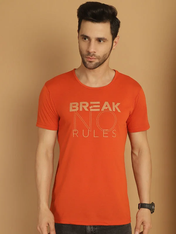 Men's Shirts with Wrinkle-Resistant FabricMack Jonney Round Neck Cotton Printed Rust T-Shirt for Men Men's Shirts with Wrinkle-Resistant FabricMack Jonney Round Neck Cotton Printed Rust T-Shirt for Men
