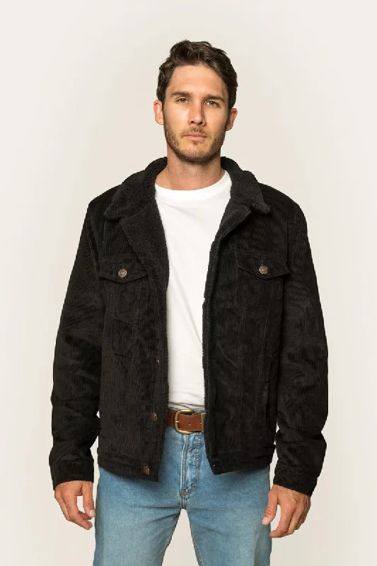 Men's Coats for SnowshoeingMilawa Mens Corduroy Jacket - Black