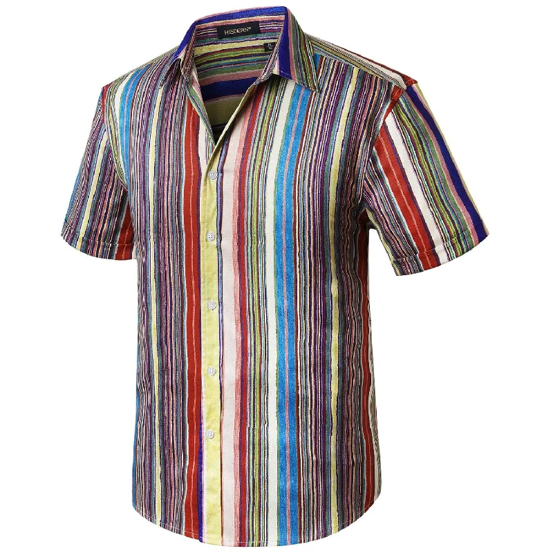 Men's Machine-Washable Shirts for ConvenienceSummer Hawaiian Shirts with Pocket - E3-COLORFUL Men's Machine-Washable Shirts for ConvenienceSummer Hawaiian Shirts with Pocket - E3-COLORFUL