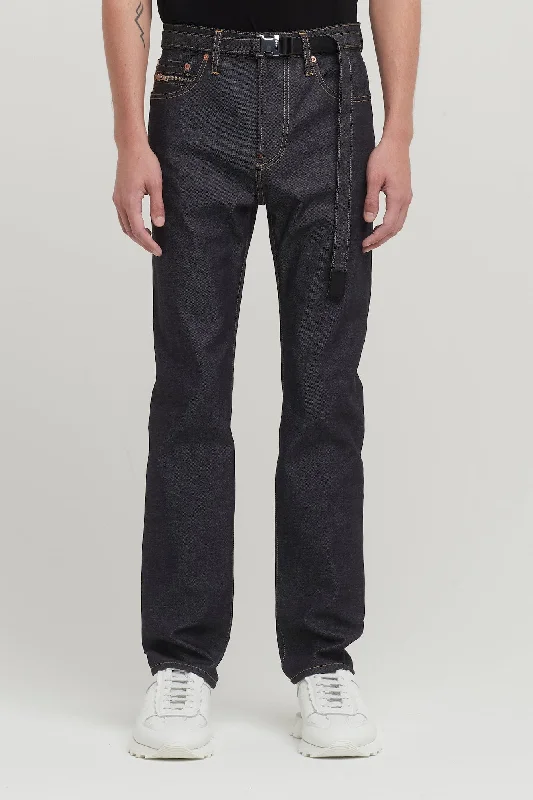 Warm Men's Fleece-Lined PantsSacai Slim Tapered Denim Pants