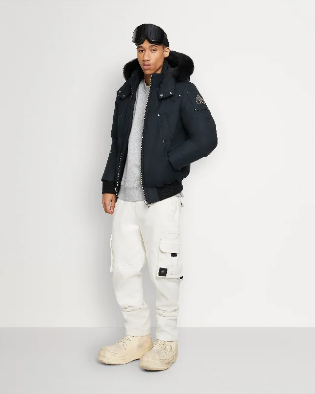 NAVY WITH BLACK SHEARLING