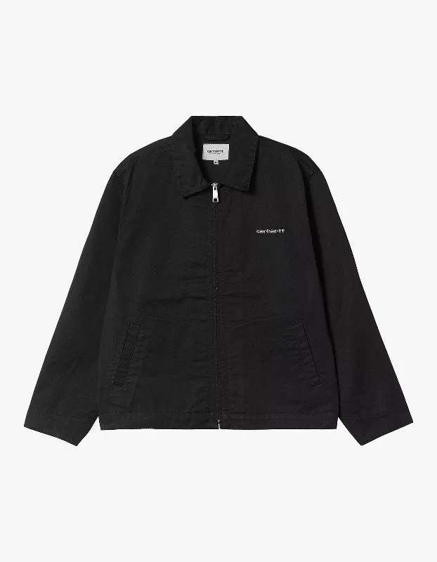 Men's Coats for WorkModule Script Jacket - Black/White Rinsed