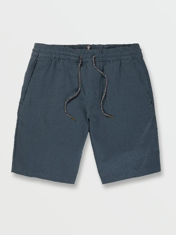Men's Patterned Pants with StripesFrickin Elastic Waist Shorts - Marina Blue