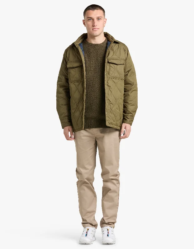 Men's Coats for RunningMilitary Down Shirt - Dark Olive