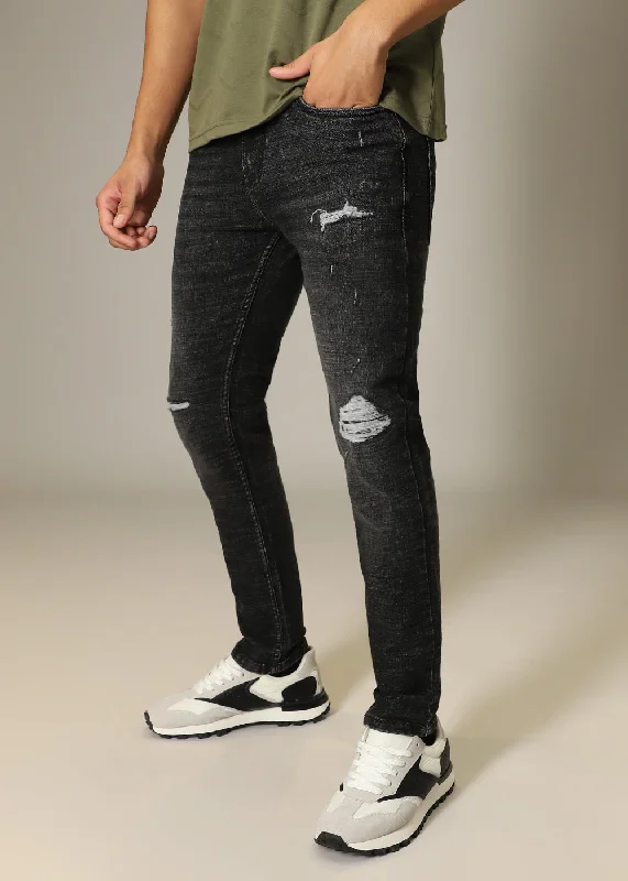 Designer Skinny Men's JeansGraphite Fade Slim Fit Jeans