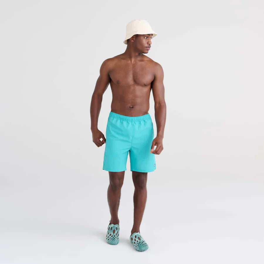 Men's Pants with Contrast Fabric PanelsSAXX GO COASTAL 2N1 7IN VOLLEY