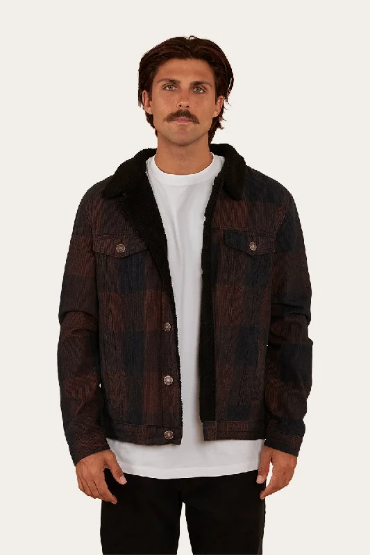 Men's Coats without LiningMilawa Mens Corduroy Jacket - Dark Oak