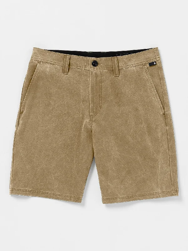 Stylish Men's Cargo PantsStone Faded Hybrid Shorts - Dark Khaki