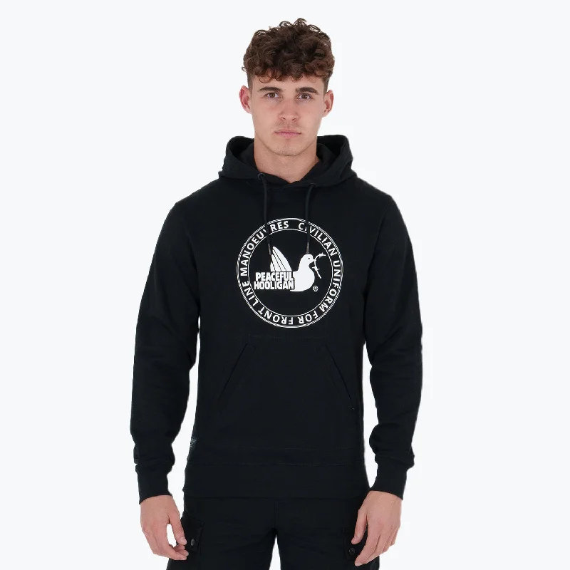 Men's Hoodies with Slim FitsCivilian Uniform Hoodie Black